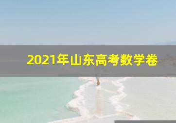 2021年山东高考数学卷