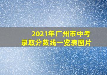 2021年广州市中考录取分数线一览表图片