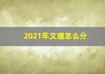 2021年文理怎么分