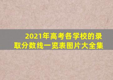 2021年高考各学校的录取分数线一览表图片大全集