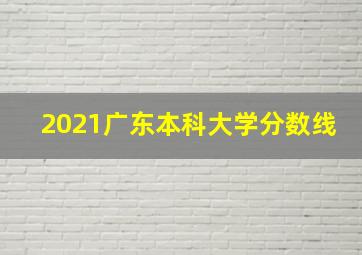 2021广东本科大学分数线