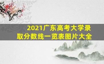 2021广东高考大学录取分数线一览表图片大全