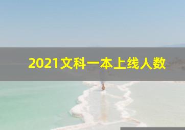 2021文科一本上线人数