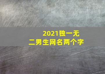 2021独一无二男生网名两个字