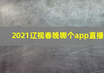 2021辽视春晚哪个app直播