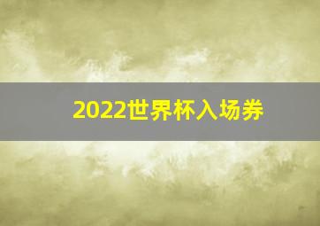 2022世界杯入场券