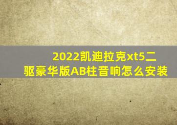 2022凯迪拉克xt5二驱豪华版AB柱音响怎么安装