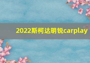 2022斯柯达明锐carplay