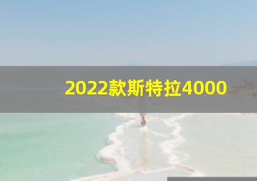 2022款斯特拉4000