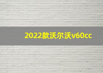 2022款沃尔沃v60cc