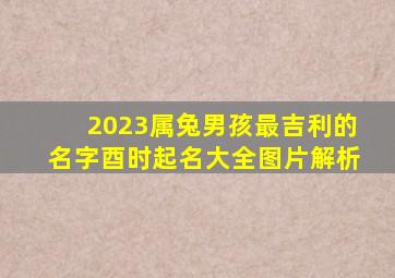 2023属兔男孩最吉利的名字酉时起名大全图片解析