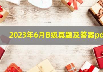 2023年6月B级真题及答案pdf