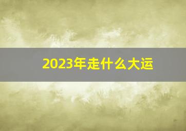 2023年走什么大运