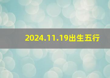 2024.11.19出生五行