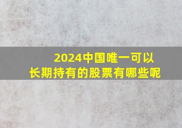 2024中国唯一可以长期持有的股票有哪些呢