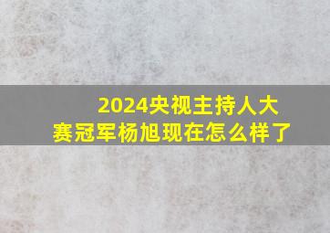 2024央视主持人大赛冠军杨旭现在怎么样了