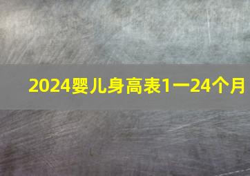 2024婴儿身高表1一24个月