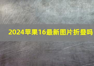 2024苹果16最新图片折叠吗