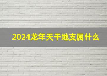 2024龙年天干地支属什么