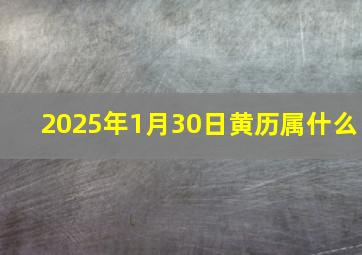 2025年1月30日黄历属什么