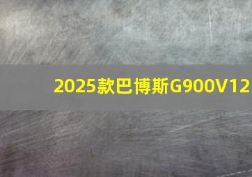 2025款巴博斯G900V12