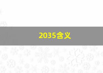 2035含义