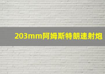 203mm阿姆斯特朗速射炮