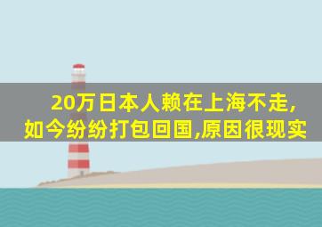 20万日本人赖在上海不走,如今纷纷打包回国,原因很现实