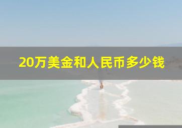 20万美金和人民币多少钱