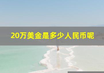 20万美金是多少人民币呢