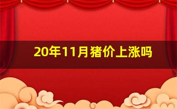 20年11月猪价上涨吗