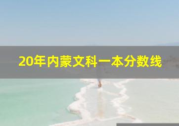 20年内蒙文科一本分数线