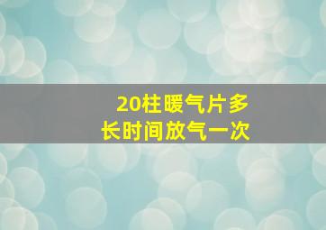 20柱暖气片多长时间放气一次