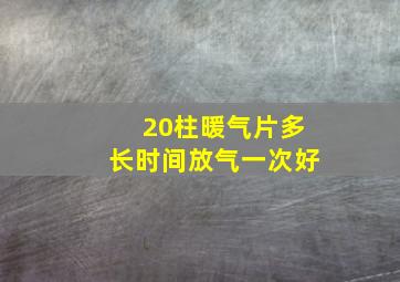 20柱暖气片多长时间放气一次好