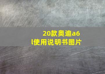 20款奥迪a6l使用说明书图片