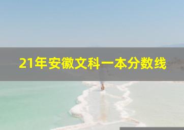 21年安徽文科一本分数线