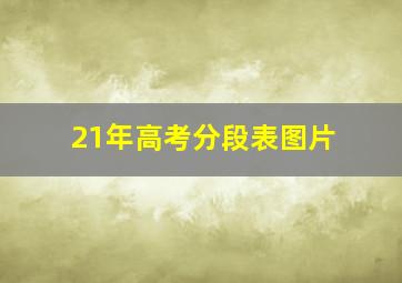 21年高考分段表图片