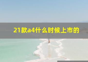 21款a4什么时候上市的