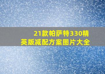 21款帕萨特330精英版减配方案图片大全