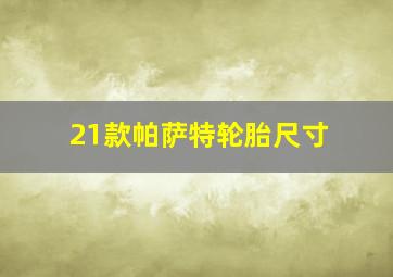 21款帕萨特轮胎尺寸