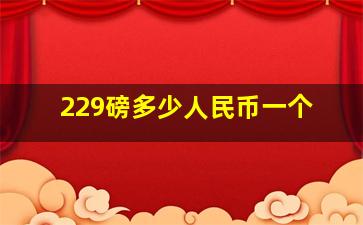 229磅多少人民币一个