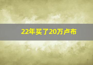 22年买了20万卢布