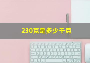 230克是多少千克