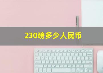 230磅多少人民币