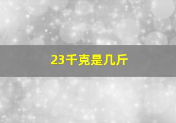 23千克是几斤