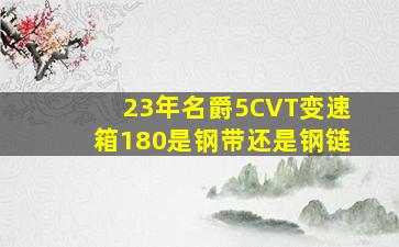 23年名爵5CVT变速箱180是钢带还是钢链