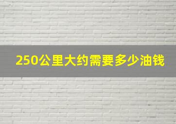 250公里大约需要多少油钱