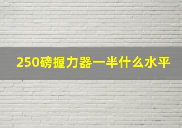 250磅握力器一半什么水平