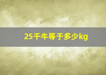 25千牛等于多少kg