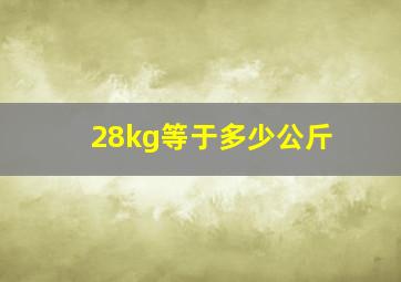 28kg等于多少公斤